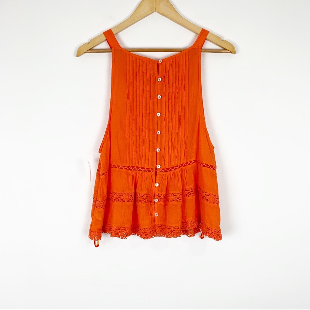 Free People Constant Crush Button Back Tank Size M - Picture 3 of 7